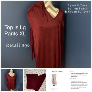 Agnes & Dora pull on pants XL / Urban pullover Lg